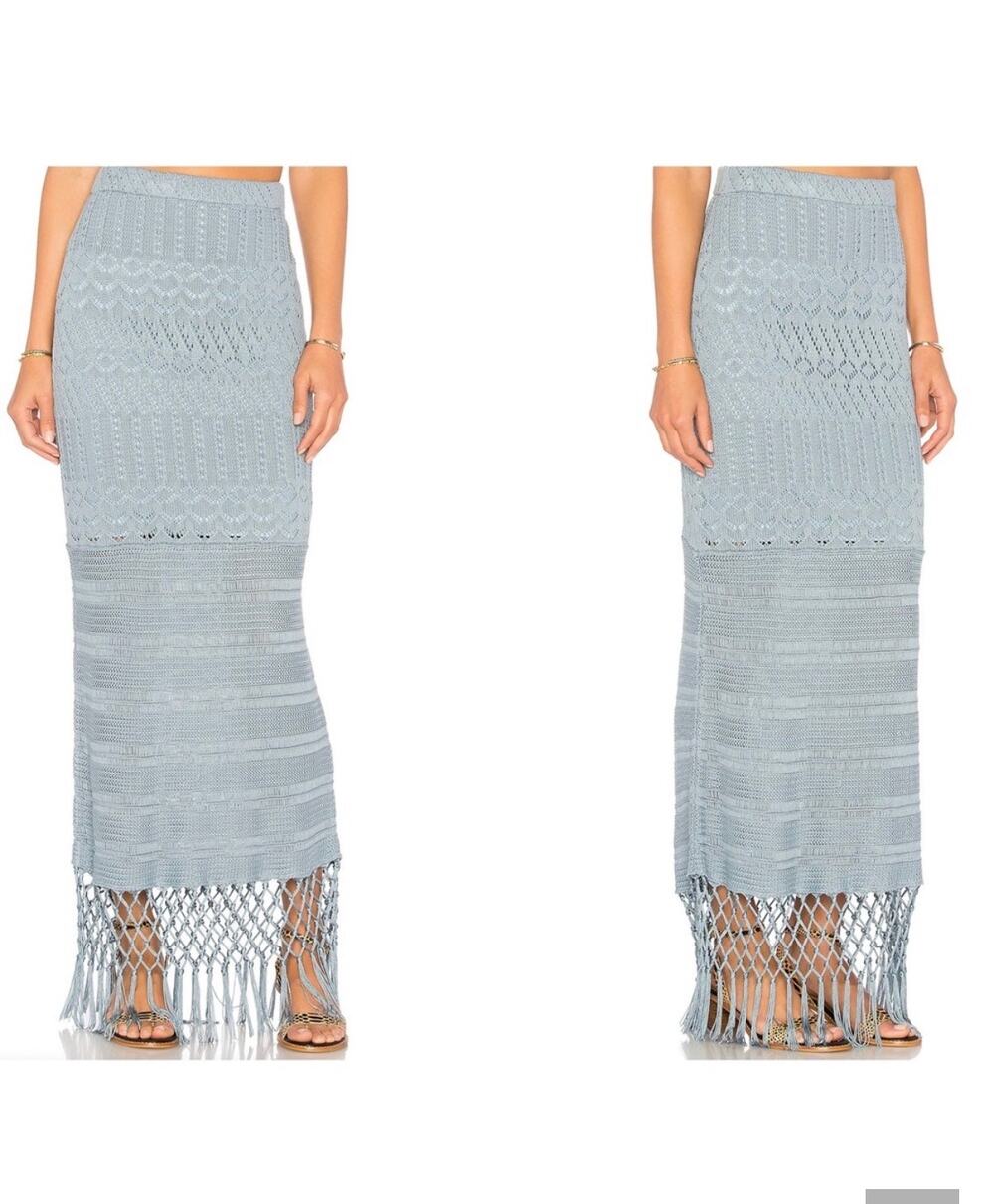 $228 NWOT sold out House of Harlow 1960 x Revolve Sandra Maxi skirt in blue